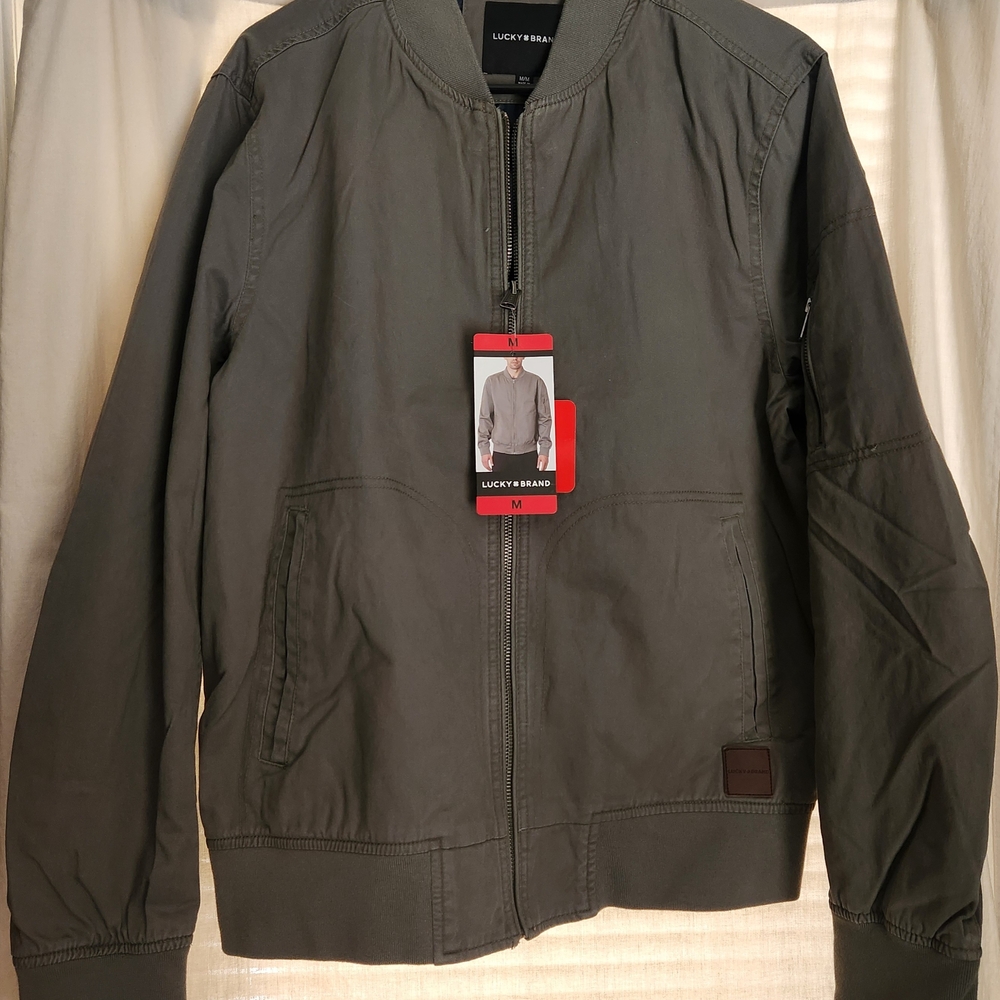 Men's Green Lucky You Bomber Jacket